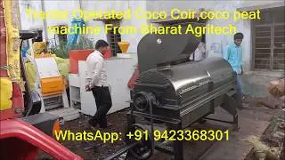 Mini Coir Fiber Extracting Machine,Tractor operated Coconut coir coco peat making machine from Husk