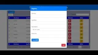Como Registrar con DataTable Responsive Ajax Y Modals de Bootstrap 2020 Vídeo 4