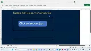 JSON into excel converter excel macro