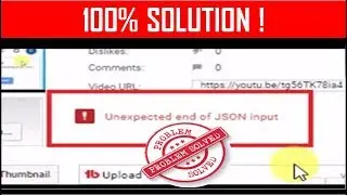How To Fix Youtube Channel Custom Thumbnail Error Unexpected End Of JSON Input In Windows PC/Laptop