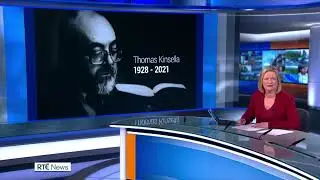 Thomas Kinsella's death reported on RT&Eacute; News (22nd December 2021)