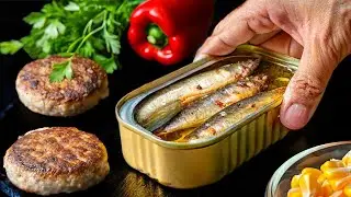 Так готовили наши матери! Сардины с яйцами, которые удивляют всех! Котлеты, как никогда!