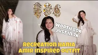 Recreate Hania Amir,s Viral Dress 2026 | White Blockprint Dress Recreation| Recreation Under Budget