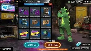 FREE FIRE LUCKY ROYALE SPIN DINO TOTAL 1000 DIAMOND