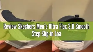 Review Skechers Men's Ultra Flex 3.0 Smooth Step Slip-in Loafer, Black/Black, 10