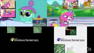 Rainbow Butterfly Unicorn Kitty vs Windows Server 2003 Sparta Remix Quadparison 