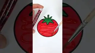 ✨🍅✨ #glitter #glitterart #colorfulcreativekids #vegetables #tomato #red #color