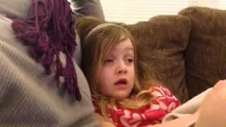 Sadie trying to stay awake.