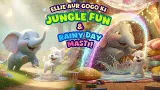 Ellie & Coco Jungle Fun! 🐘🐶 | Kids story | Rainy Day Masti 🌧️