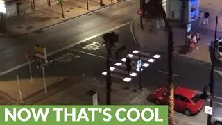 Innovative pedestrian crosswalk in Spain lights up for safety