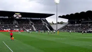 Sco d&eacute;but du match contre Reims. Au stade raymond kopa