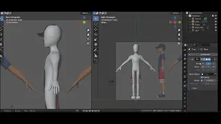Modelling base mesh (Charlie) - Whole body Process BLENDER