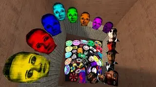 Selene Family, Obunga Family, Geometry Dash and Lobotomy Dash, Nico's Nextbots in MAZE! Garry's Mod!