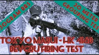 Tokyo marui - HK 416D Devgru shooting test 20 meter accuracy.