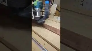 Cutting fret slots in a bubinga fret board using the @bitsbitscompanyinc.8517 fret bit