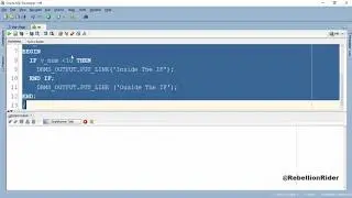 PL SQL tutorial 8  Simple IF  THEN conditional Control Statement By Manish Sharma RebellionRider