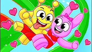 Simon y Pinki van a un PARQUE ACUÁTICO en Roblox..