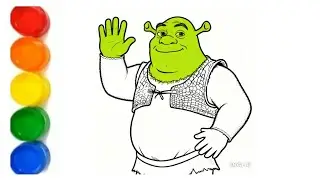 How to coloring Shrek for kids and toddlers