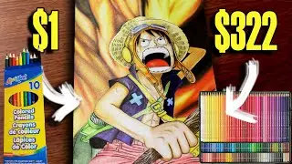 CHEAP VS EXPENSIVE COLORED PENCIL !  $1 VS $322! FABER CASTELL VS  LIQUIMARK ! BEST AND WORST PENCIL
