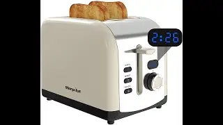 Toaster 2 Slice, Morpilot Stainless Steel Retro Toaster with Timer | Pls Like and Subscribe