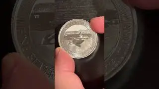Серебряная монета Канады 2 унции, изображение косатки, 2019 год.