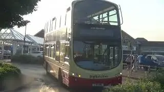 Brighton and Hove bus route 46 leaving Holmbush Centre in West Sussex, 19th June 2025