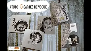 #Tuto : 5 cartes de voeux en scrapbooking thème hiver en douceur