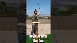 A few cuts with two LK Chen swords - Dragon Sparrow Hidden Hilt Dao and Royal Arsenal Han Dao