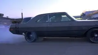 MOPAR POWER!! '73 Dodge Dart Swinger - Insane Burnout and Acceleration!