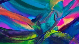 #9715 Contemporary Art Fluid Acrylics Spatula Swipe 6.03.2024 Intuitive art
