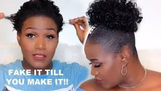 FAKE IT TILL YOU MAKE IT | BRAIDLESS CROCHET PUFF JAMAICAN  BOUNCE | COLLAB WITH AKIYIAKELLY