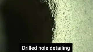Perseverance rover first test hole drilling/sample analysis on Mars surface rock.