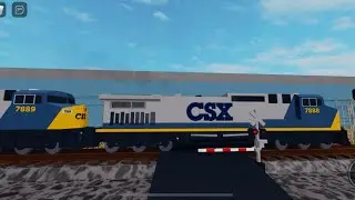 RO-Scale Railfanning CSX short autorack train