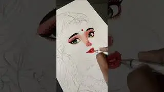 निगाहें सब कुछ बयां करती है। 🧿।            #pencil colour drawing