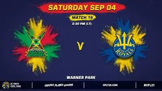LIVE | Guyana Amazon Warriors vs Barbados Royals | CPL 2021