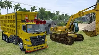 Truck Hino 500 Dump Pasir In Mining Site Poso | Bus Simulator Indonesia