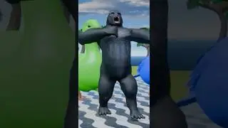 Paint animals #fountain #animation #fountaincrossing #gorrilla  #duck #funnygorilla #animalscartoons