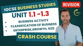 Revision IGCSE Business Studies: Unit 1 &ndash; 1.1-1.3 Crash Course