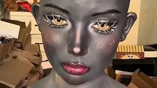 This Grey Metallic Makeup Look Is Unreal | Fantasy Transformation!!!👩🏿&zwj;🦲🌟