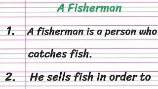 A Fisherman Essay in English 10 Lines || Paragraph on A Fisherman