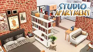 STUDIO APARTMENT 📚🖤 | The Sims 4: Apartment Renovation Speed Build