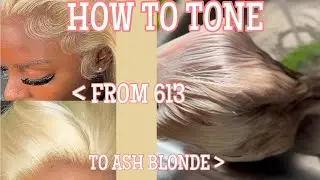 QUICK & EASY 613 TO ASH BLONDE WIG TUTORIAL WATERCOLOR METHOD + INSTALL  PART 1 |BEGINNER FRIENDLY|