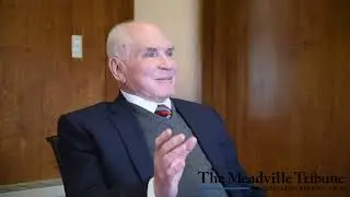 U.S. Rep. Mike Kelly (R) speaks with The Meadville Tribune