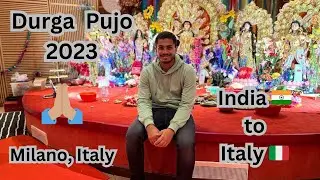 Durga Puja 2023 || Celebration in Milano, Italy || Kolkata r pujo Italy tey || Italy Vlog 1
