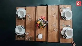 Dining table can transform into shelves in seconds