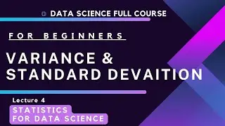 STATISTICS for DATA SCIENCE | VARIANCE & STANDARD DEVIATION | Full Course in HINDI