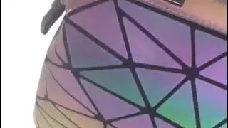 Geometric Holographic Luminous Purses Satchels Bags