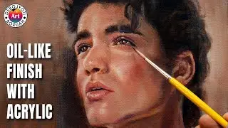 Achieve Oil like Finish in Acrylic | Portrait Painting Tutorial with Acrylic by Debojyoti Boruah