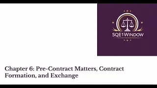 Chapter 6 - Pre Contract Matters Contract Formation and Exchange - Property Practice - SQE1