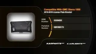 For GMC Sierra 1500 License Plate Bracket 2016-2018 Front